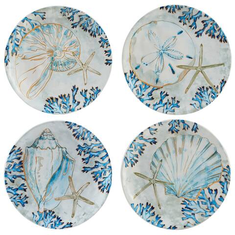 Certified International Playa Shells 8.5-inch Salad/Dessert Plates, Set of 4