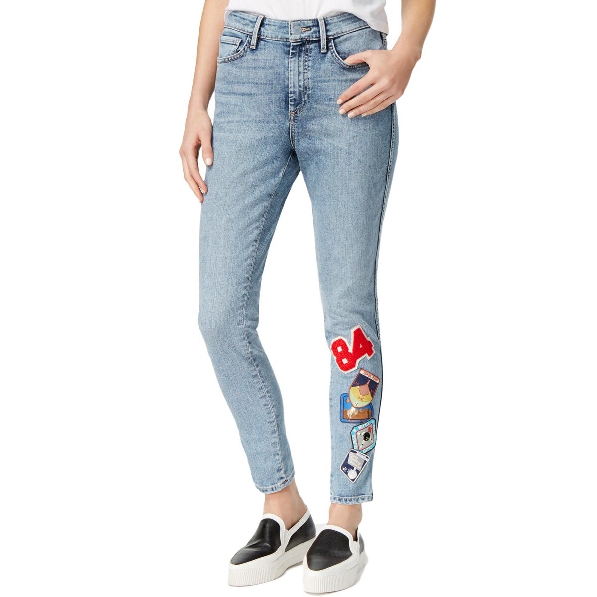 guess patchwork jeans