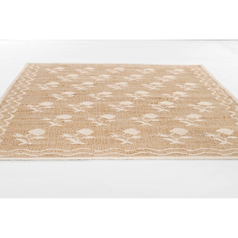 Erin Gates by Momeni Orchard Leaning Flower Hand Woven Wool and Jute Area Rug