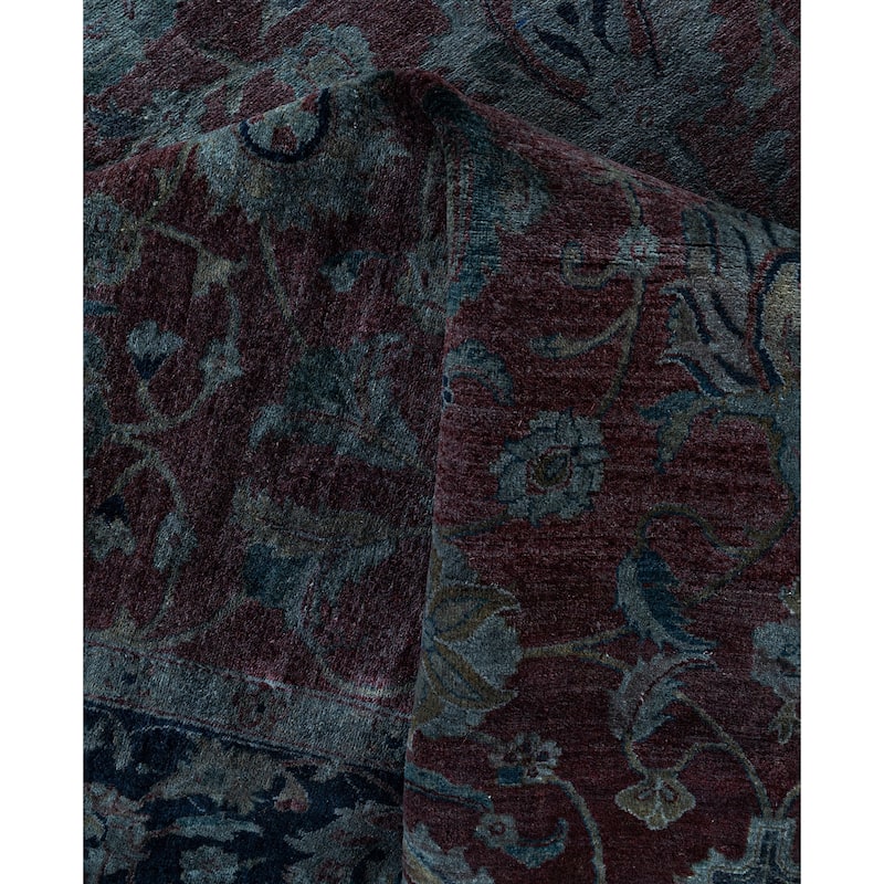 Overdyed One-of-a-Kind Hand-Knotted Area Rug - Gray - 6' 0" x 9' 0"