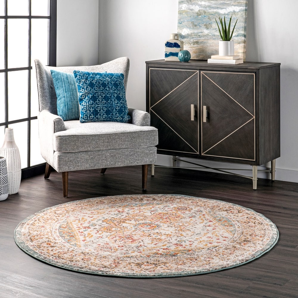 Nuloom Sofia Faded Persian Medallion Area Rug