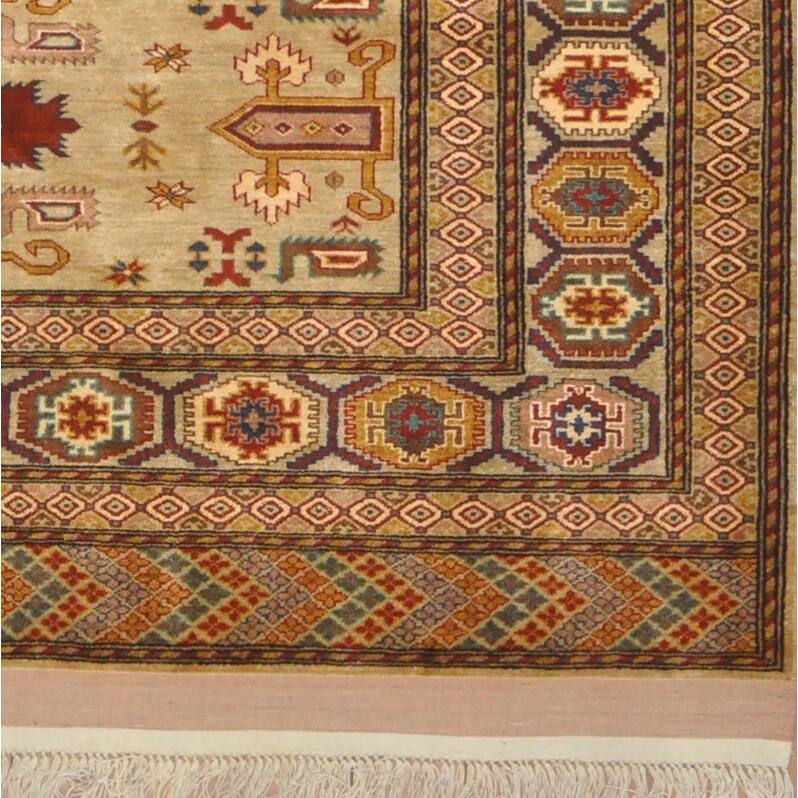 Handmade Turkoman Fine Wool & Silk Rug (Afghanistan) 3'10 x 5'10 Bed Bath & Beyond 35715765