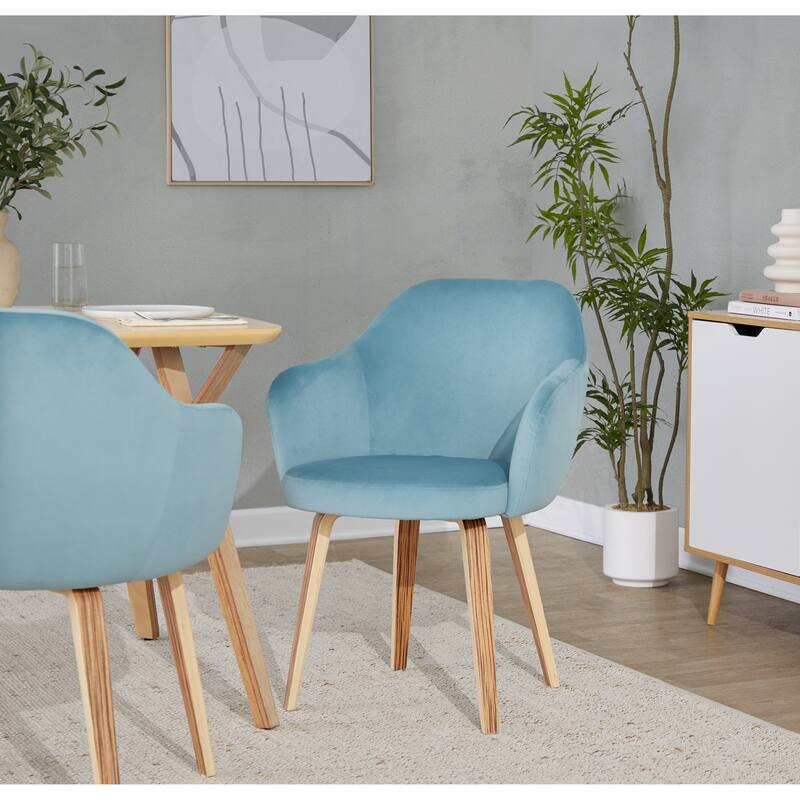 Porch & Den Beckett Dining Chair with Bent Wood Legs (Set of 2)