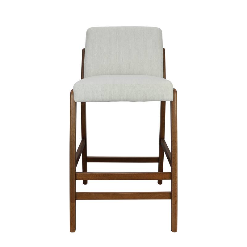 Christopher Knight Home - Eli Classic Wooden Upholstered Bar Stool with Padded Seat and Backrest