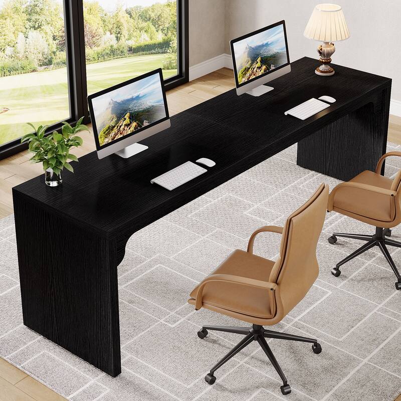 78.7 Inches Long Computer Desk, Wooden Extra Long Desk Double Desk Workstation