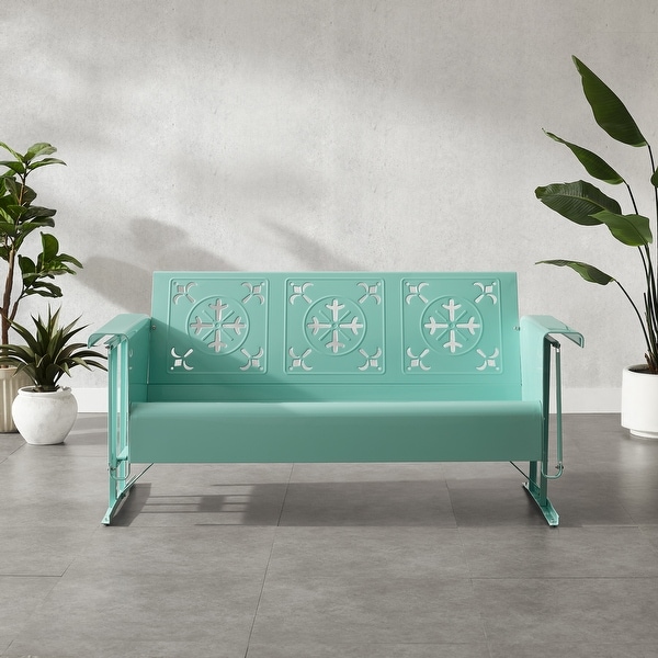 Crosley Azalea Retro Outdoor Sofa Glider - On Sale - Bed Bath