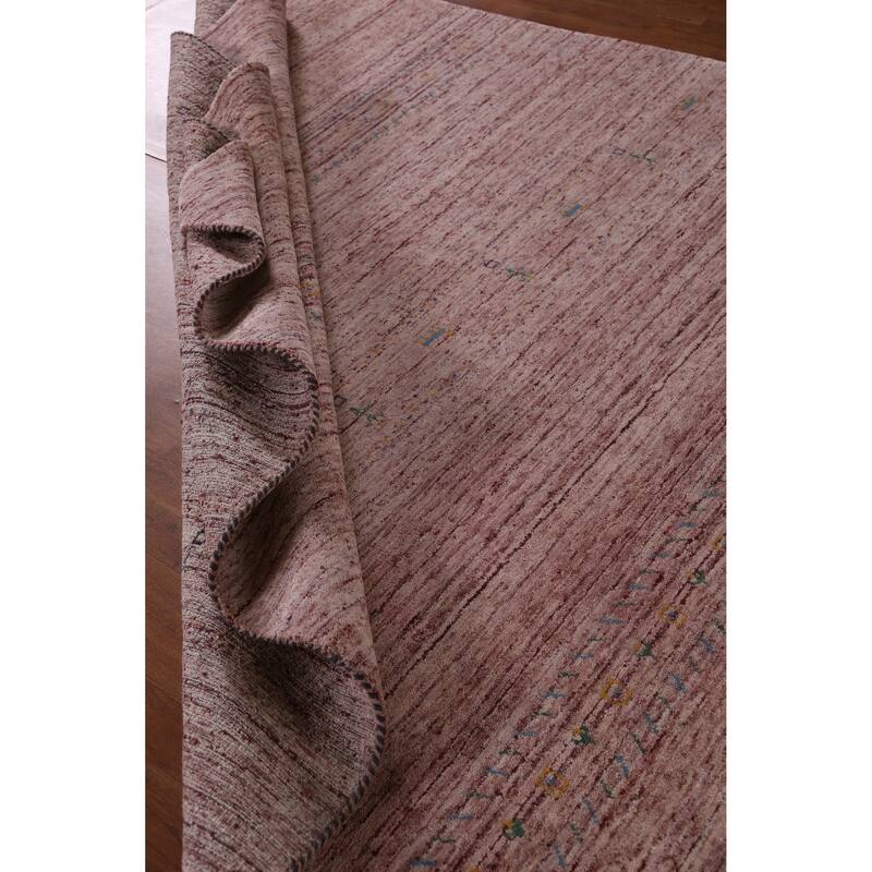 Hand Knotted Oriental 100% Wool Carpet Tribal Animal Pictorial Multi-Colored Gabbeh Area Rug - 10' 8'' X 7' 10''
