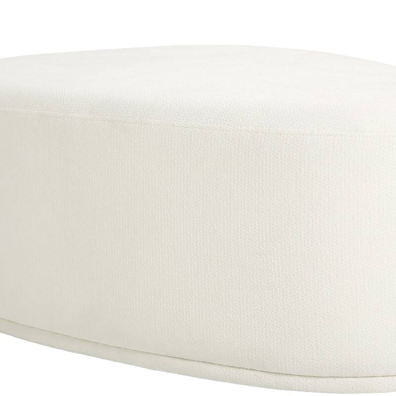 Bonnie 26"/43" W Chenille Small/ Oversized Triangular Cheese Ottoman