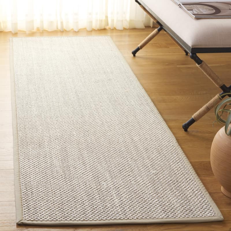 SAFAVIEH Natural Fiber Rosiane Farmhouse Sisal Rug - Marble/Beige - 2'6" x 8' Runner