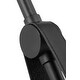 preview thumbnail 5 of 6, Zelda 1 Light Pendant Medium Base 60 Watt Black Finish Black Metal Shade Faux Leather Straps