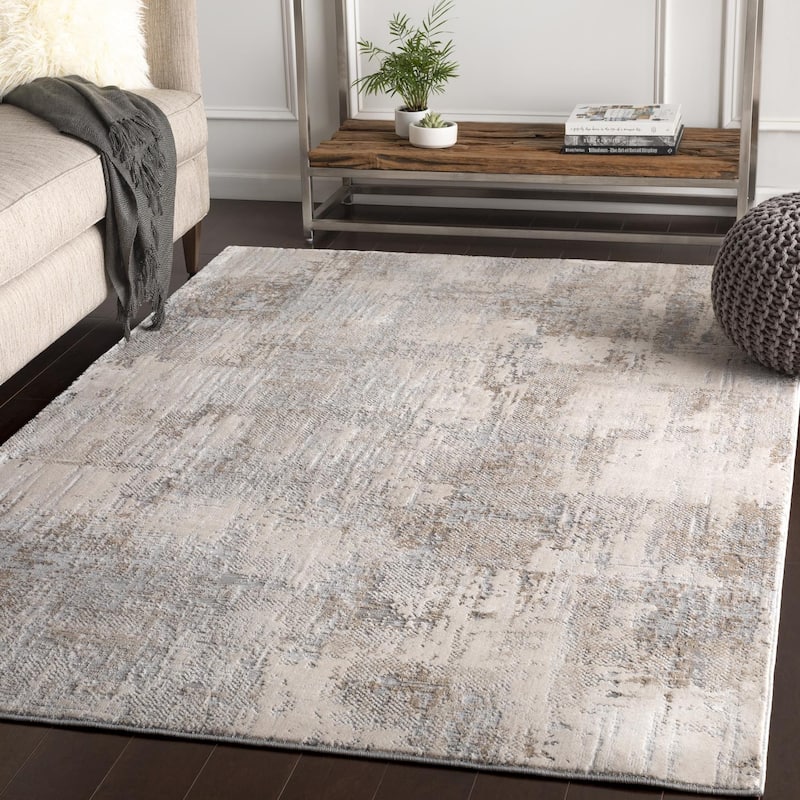Livabliss Modern & Contemporary Alpine Abstract Area Rug - 2' x 2'11" - Grey