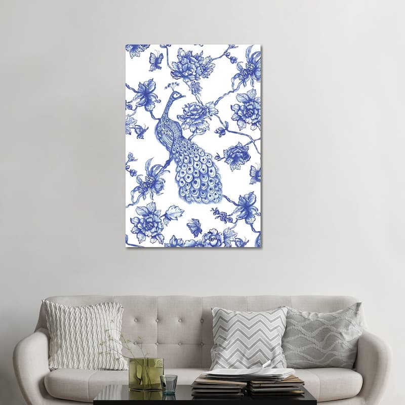 iCanvas "Chinoiserie Peacock" by Jacqueline Maldonado Canvas Print - 48x32x1.5