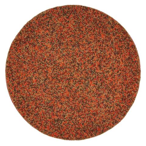 Round Placemats With Beaded Design (Set of 4)