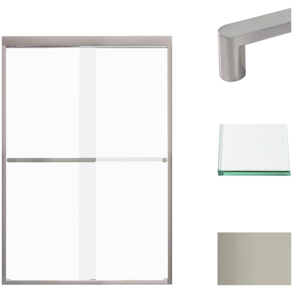 Transolid FBPT487008F-R 70" High x 47" Wide Bypass Frameless Shower