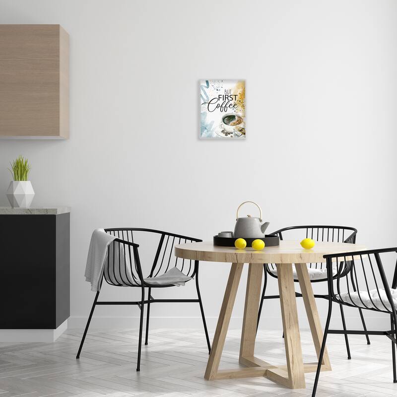 Stupell Modern But First Coffee Framed Giclee Art Design By Kim Allen