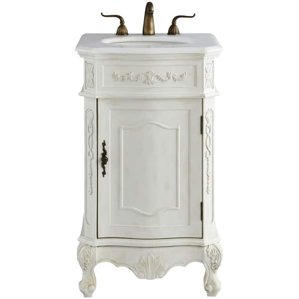 slide 2 of 11, Elegant Lighting VF10121-VW Danville 20" Free Standing Single Basin Antique White - Antique