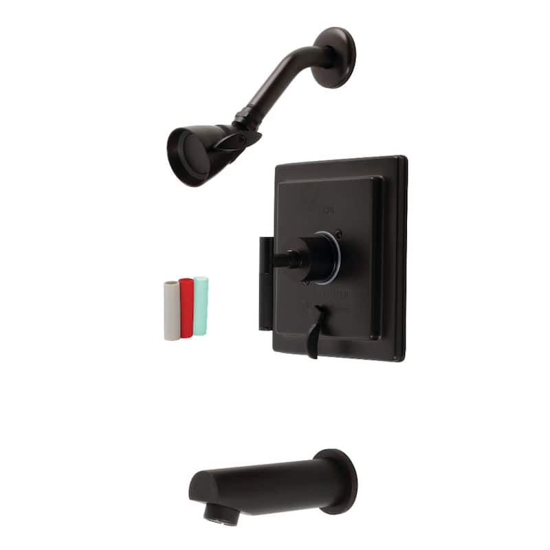 Kingston Brass Kaiser Tub and Shower Trim Package with 1.8 GPM Single - Oil Rubbed Bronze