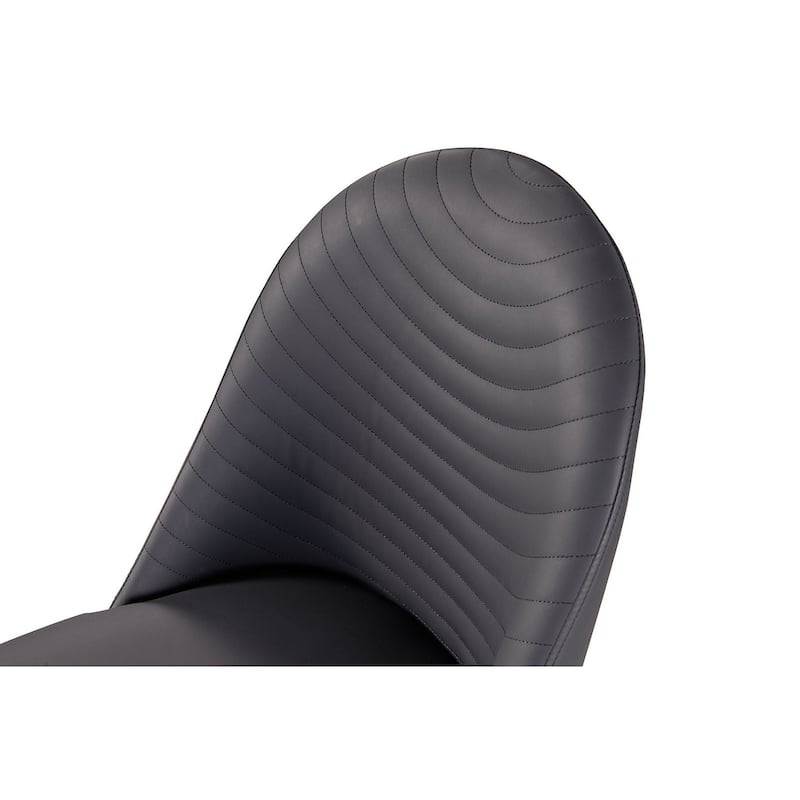 Black Finish Upholstered Modern Furniture Side Chairs Set