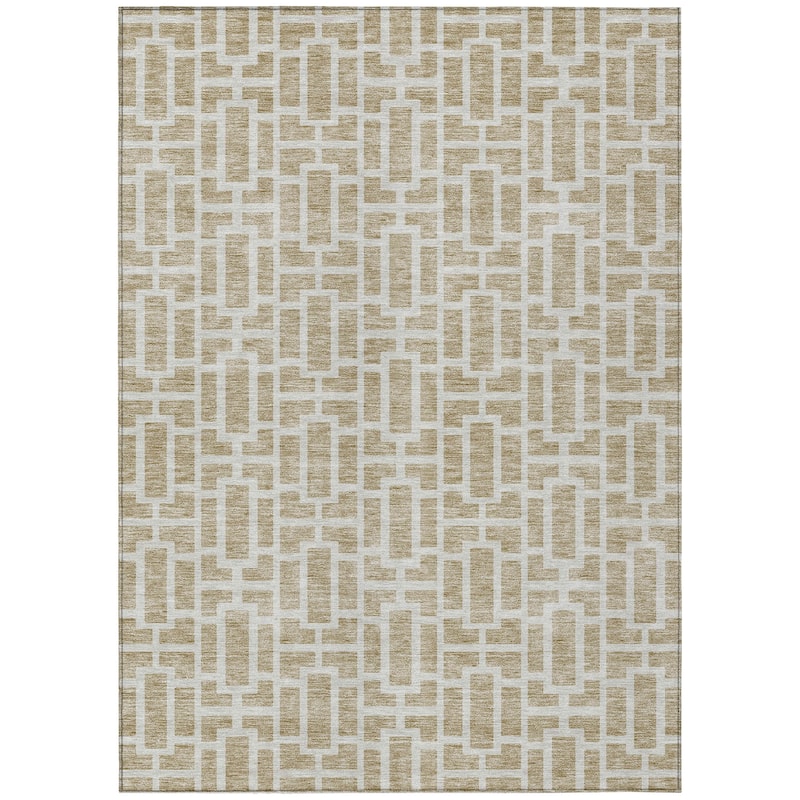 Machine Washable Indoor/ Outdoor Chantille Contemporary Geo Rug