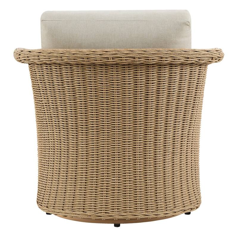 Spruce & Spring Patio Fruniture Outdoor Swivel Chair and Side Table