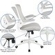 preview thumbnail 115 of 150, Mid-Back Mesh Swivel Ergonomic Task Office Chair with Flip-Up Arms