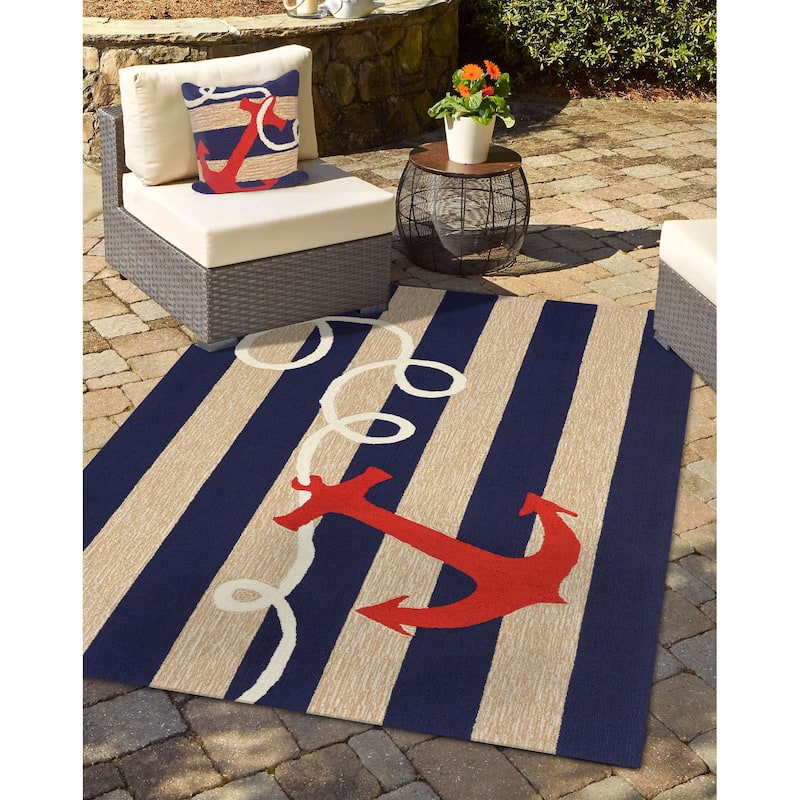 Liora Manne Frontporch Anchor Indoor/Outdoor Rug - 3'6" x 5'6"