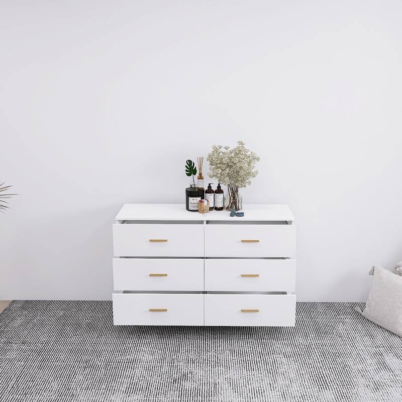 High Glossy Surface 6 Drawers Chest