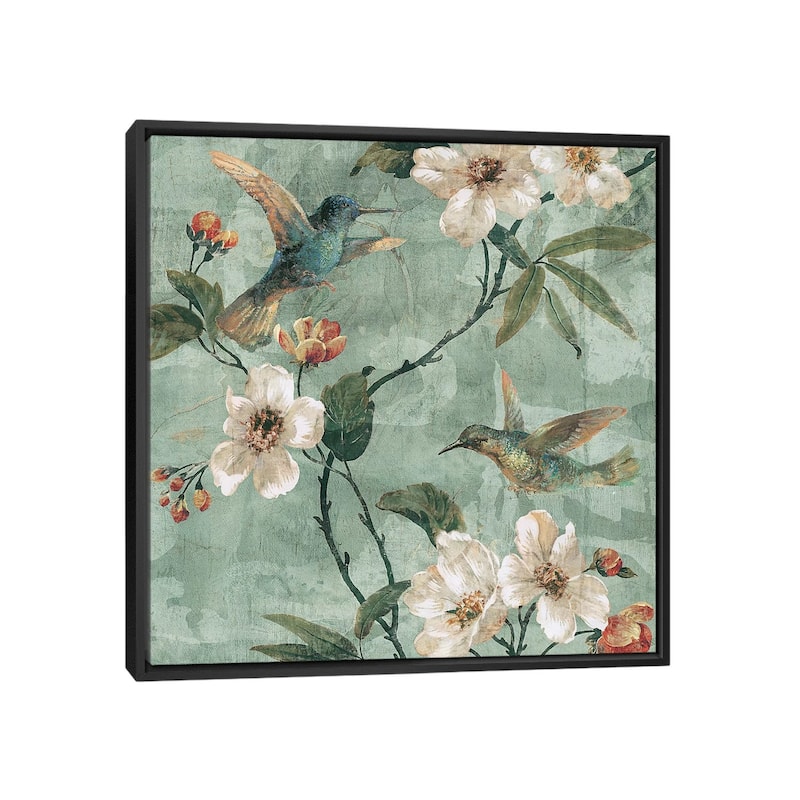 iCanvas "Birds Of A Feather II" by Renee Campbell Framed Canvas Print - Black - 26x26