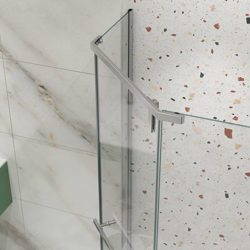 Pivot shower door, with 1/4" tempered glass