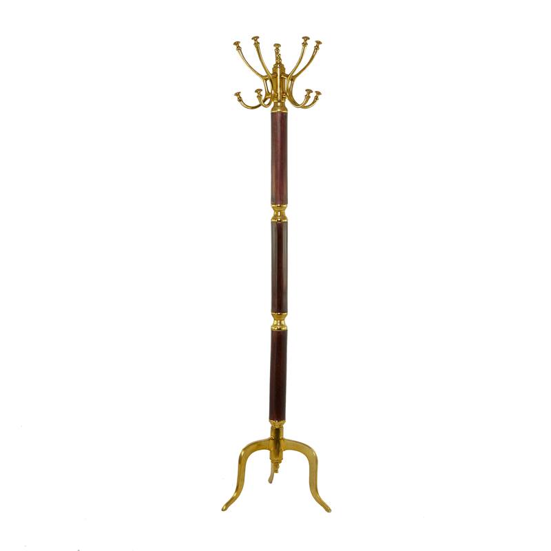 Silver or Gold Aluminum Traditional Coat Rack