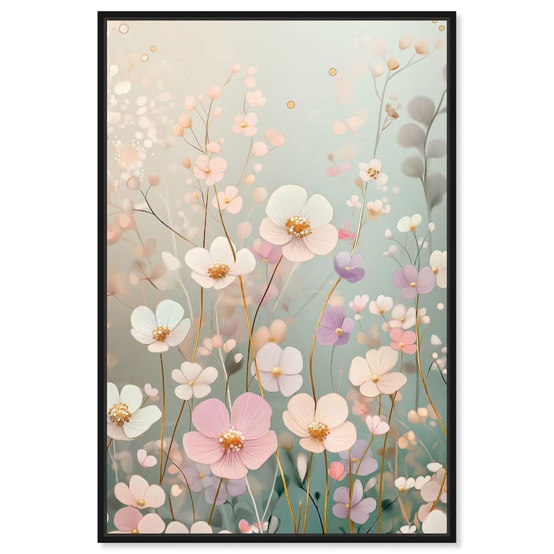 Tiny Blooms I Canvas by Art Remedy - Black - 20" x 30"