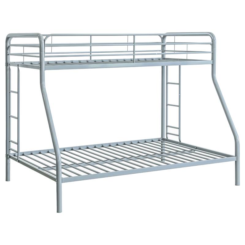 Carson Metal Bunk Bed - Glossy Silver - Full