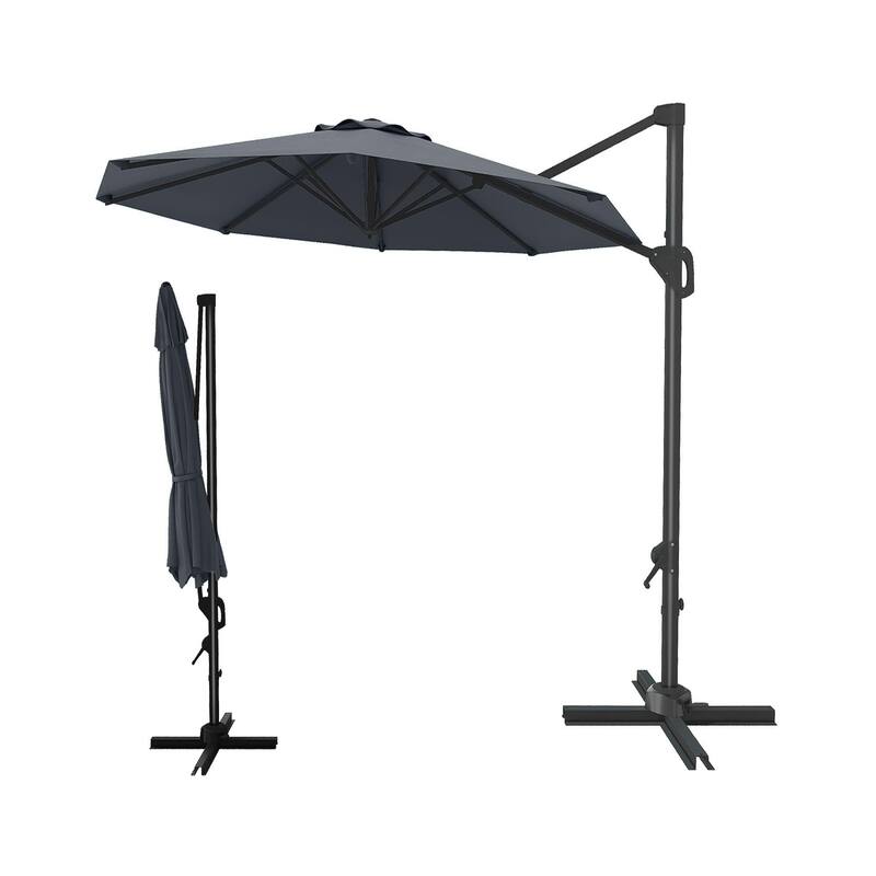 Coromose 10FT Patio Umbrella, 360-Degree Rotation, for Garden Pool Deck BackYard