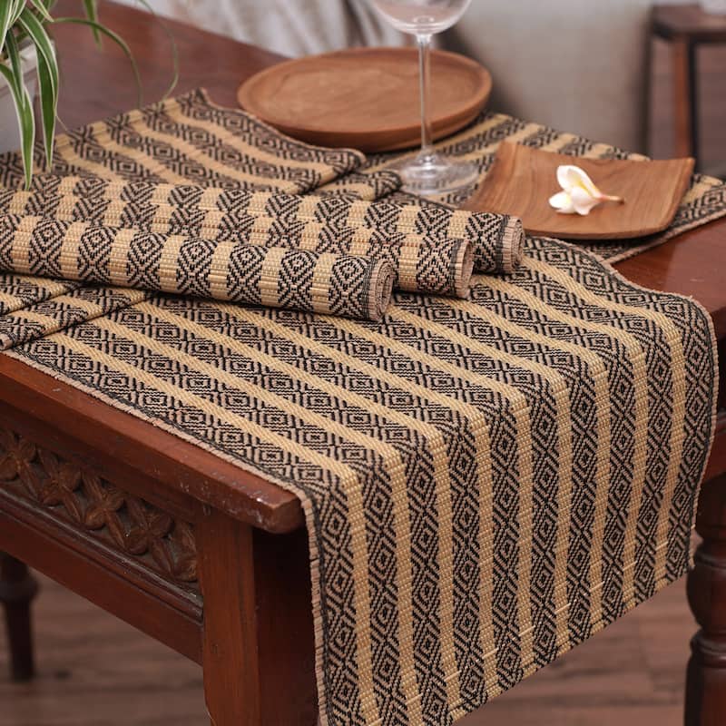 Novica Handmade Songket Bali Cotton Blend Table Runner And Placemats (Set Of 5)