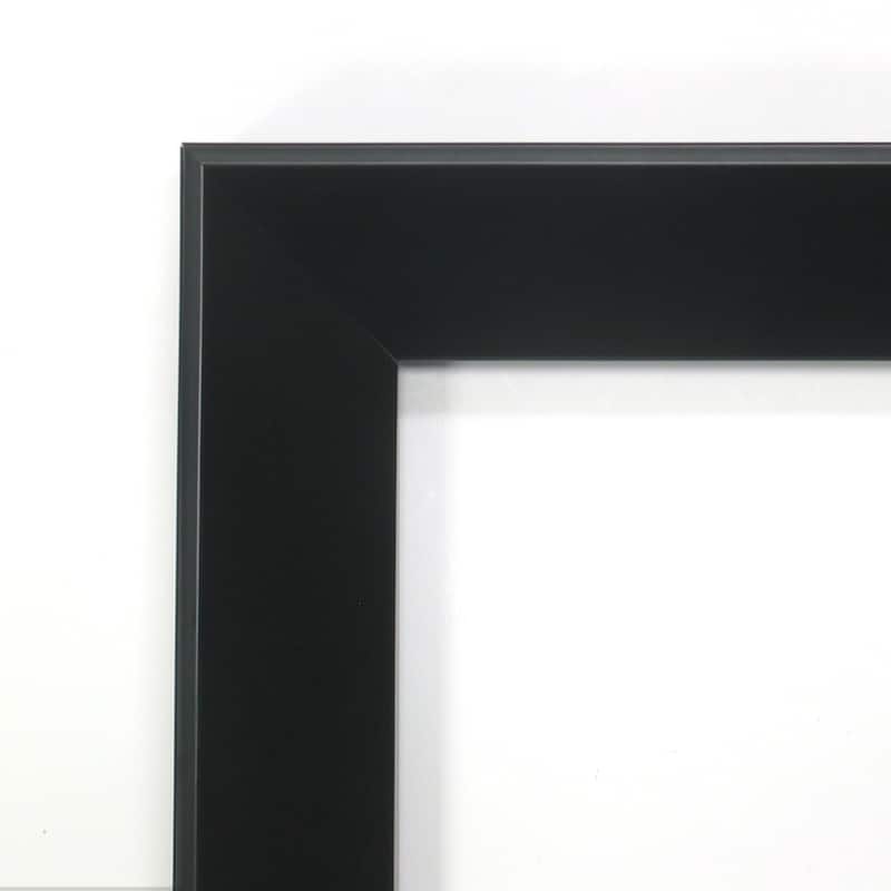 Madison Black Wood Framed Grey Corkboard Bulletin Board