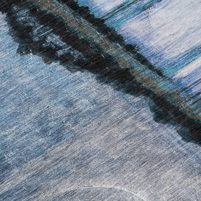 HomeRoots Abstract Transitional Rectangle Outdoor Rug