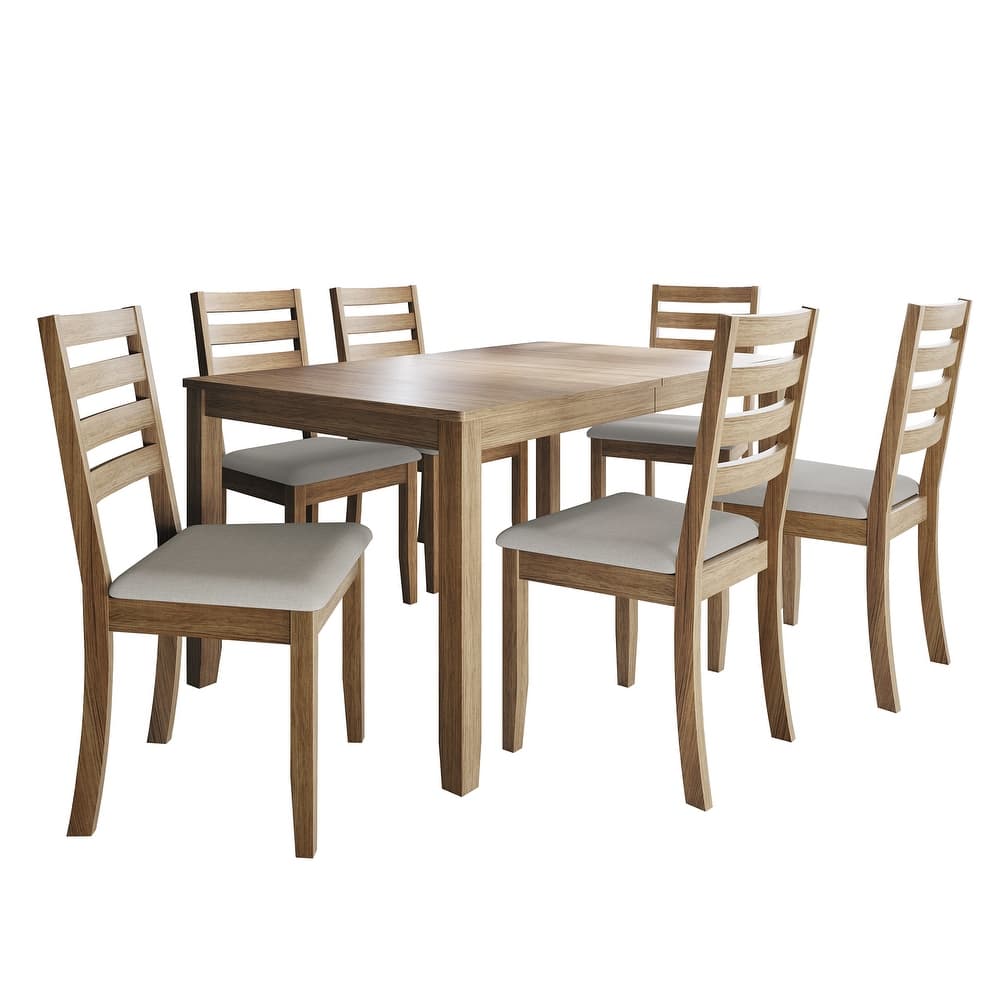 CraftPorch Simple Timeless 7-piece Wooden Dining Set