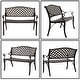preview thumbnail 5 of 7, 40.5 in. Cast Aluminum Park Bench Patio Backyard Decorative Bench