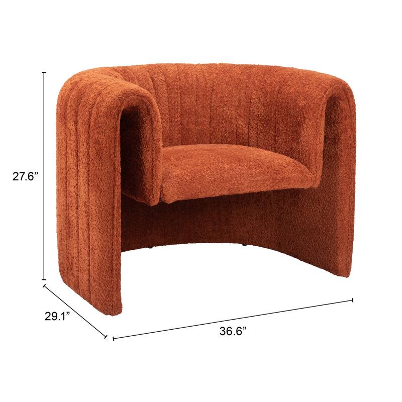 Viana Accent Chair Burnt Orange