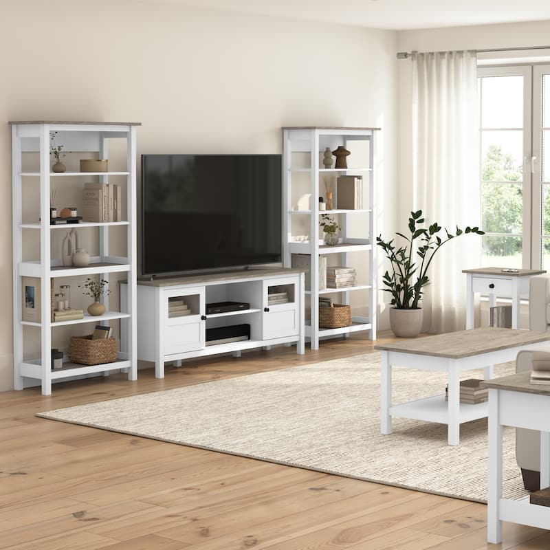 Bush Furniture Mayfield Farmhouse Living Room End Table.