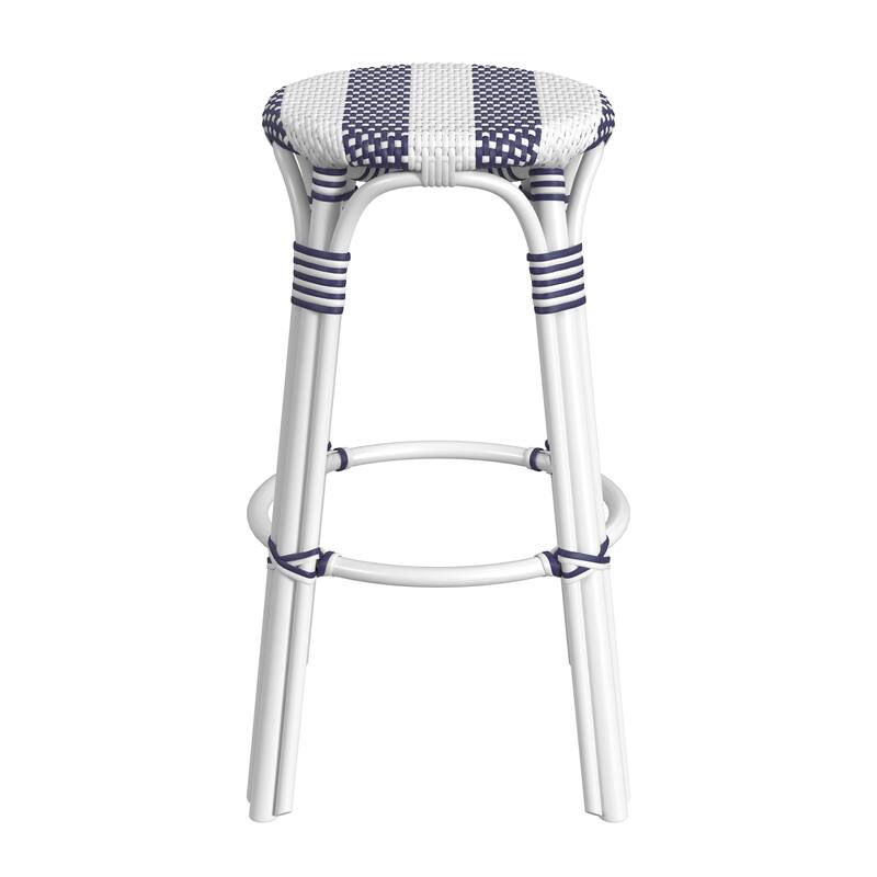 Tobias Rattan Round Bar Stool