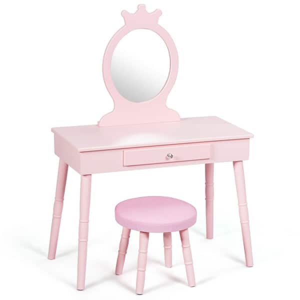 Shop Kids Vanity Makeup Table Chair Set Make Up Stool