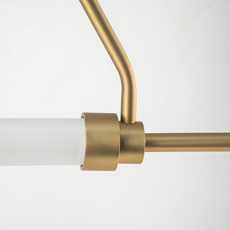 2-Light Linear Chandelier with Fabric Shade