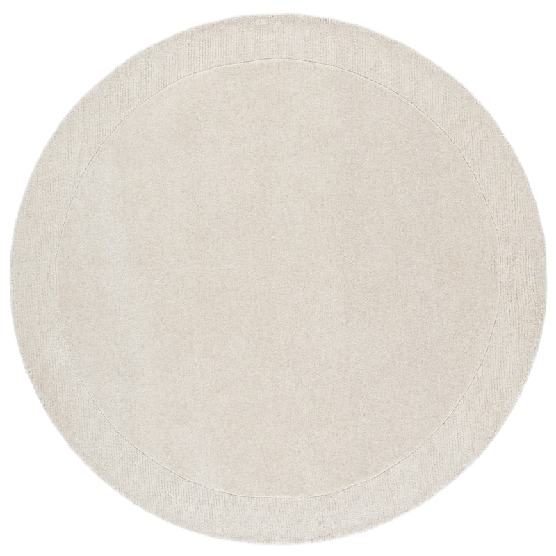 SAFAVIEH Handmade Harvest Rosario Modern Wool Rug - 6' Round - Ivory