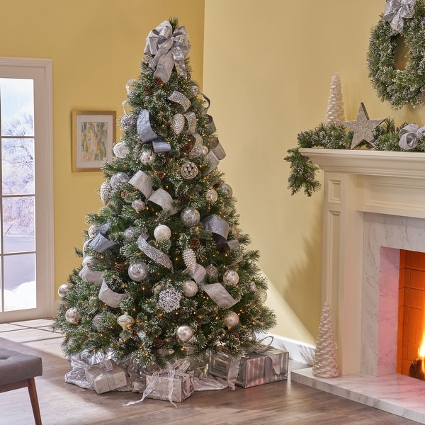 7 ft Faux Cashmere Artificial Christmas Tree by Christopher Knight