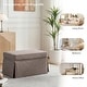 preview thumbnail 142 of 152, Rectangle Chenille Upholstered Storage Ottoman