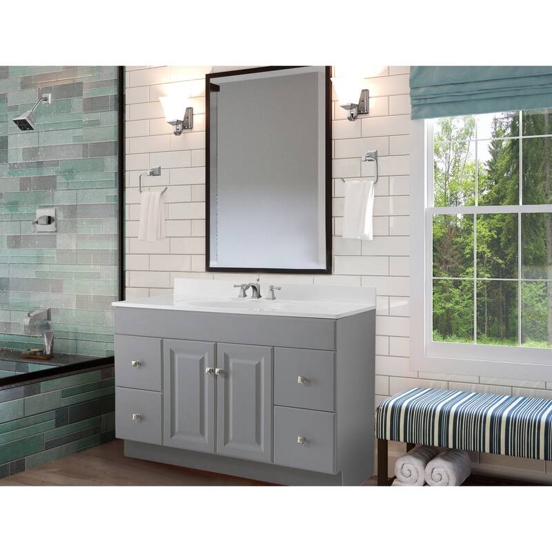 Design House Wyndham 48 Inch 2-Door 4-Drawer Vanity without Top