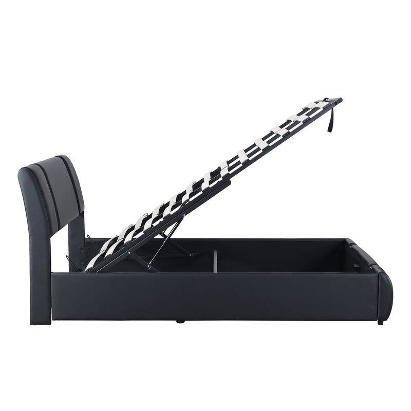 Lift Up Upholstered Platform Bed, Queen Platform Bed with Hydraulic