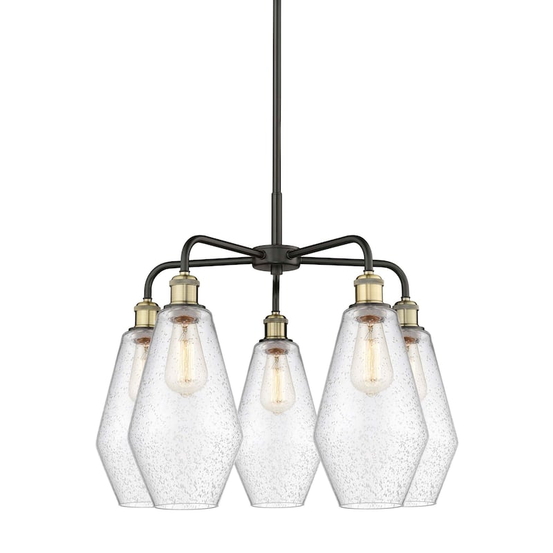 Innovations Lighting 516-5CR-20-25 Cindyrella Chandelier Cindyrella 5 - Black Antique Brass / Seedy