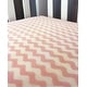preview thumbnail 2 of 1, Baby Waves Muslin Crib Sheet Pink/White